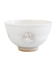 (完売)波佐見焼 白うさぎ 夫婦茶碗 赤/錆