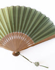 霞扇 鶯 ぼかし染め