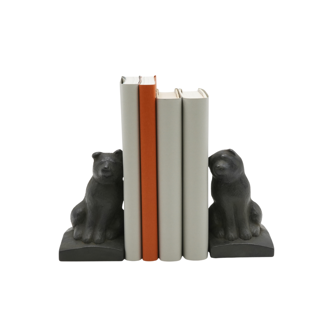 高岡銅器 OMOSHI Bookend Section 「寄り添い犬」 | ギフトショップ