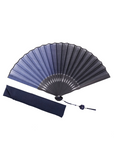 霞扇 紺ぼかし染め