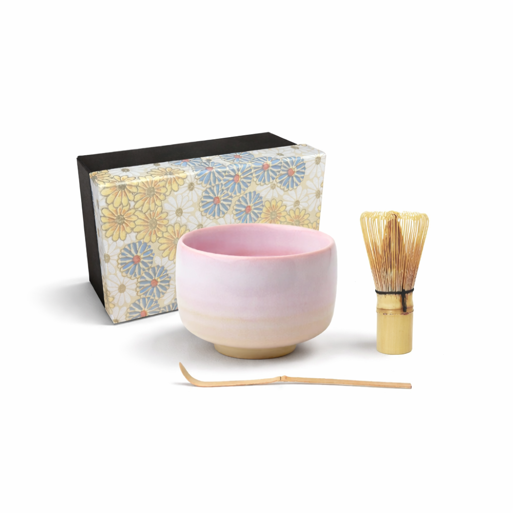 抹茶碗　萩焼き等3個セット 萩焼 抹茶碗3点セット ミント・ピンク | ギフトショップ Nihon Miyabi