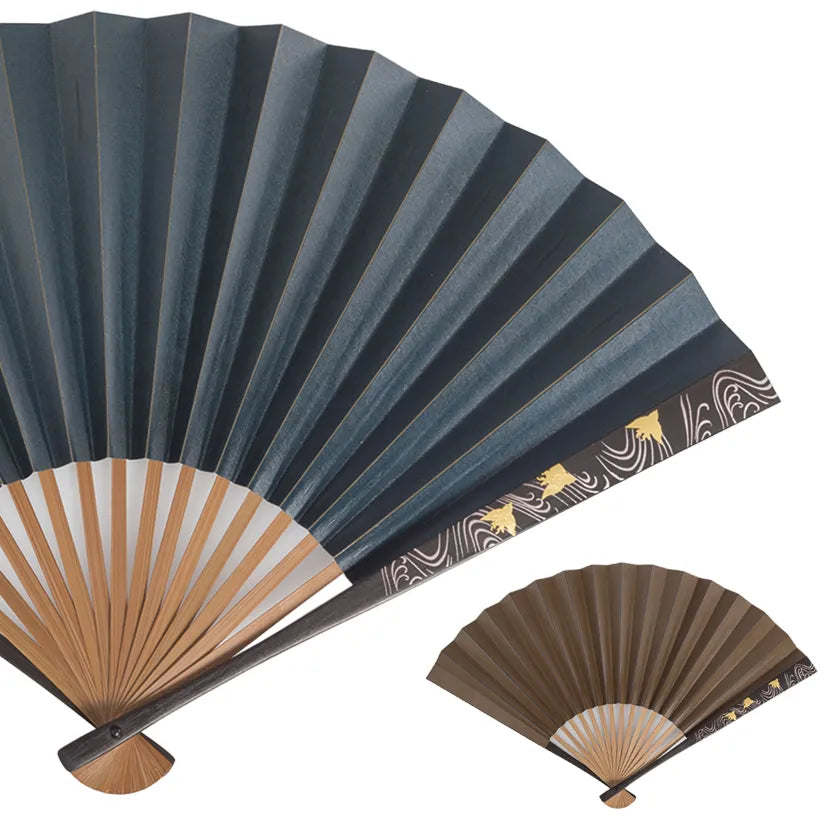 柿渋脇漆扇子 千鳥 (紺茶) | ギフトショップ Nihon Miyabi 通販サイト