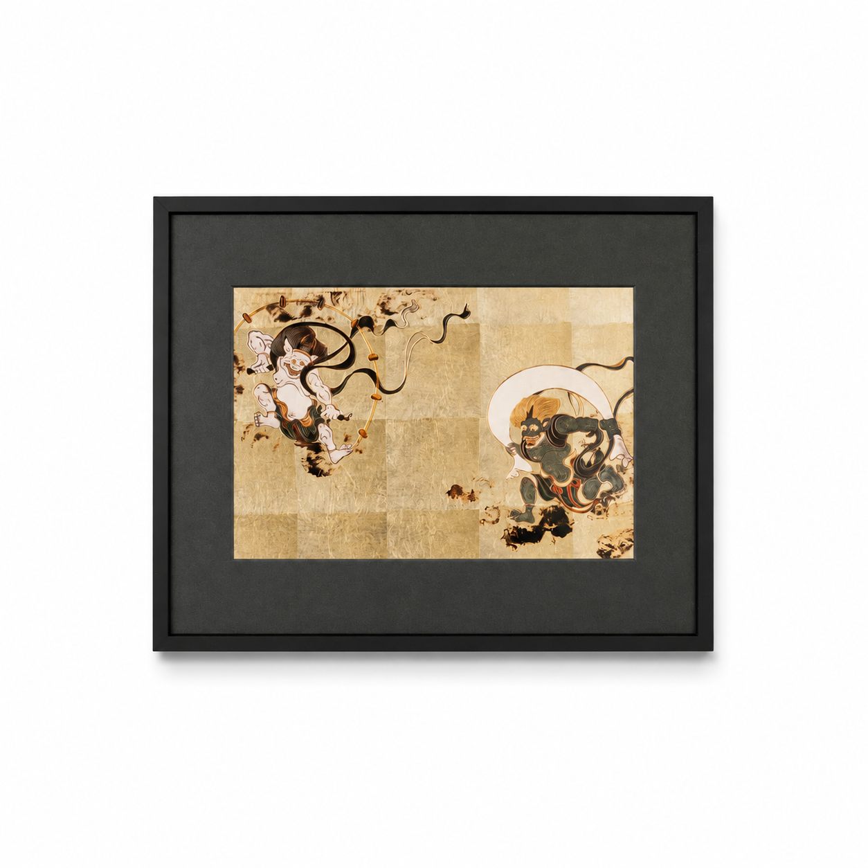 古絵師 箔名画シリーズ 立体額 風神雷神 | ギフトショップ Nihon
