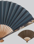 柿渋脇漆扇子 波 (紺茶)