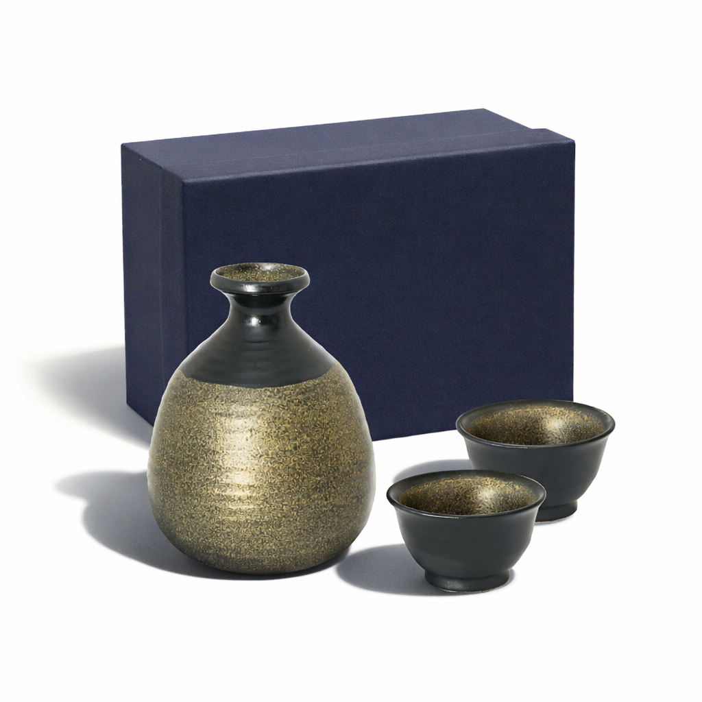 波佐見焼 祝い金彩・銀彩 酒器セット | ギフトショップ Nihon Miyabi