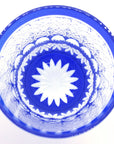 切子グラス 平透かし菊繋ぎロックグラス