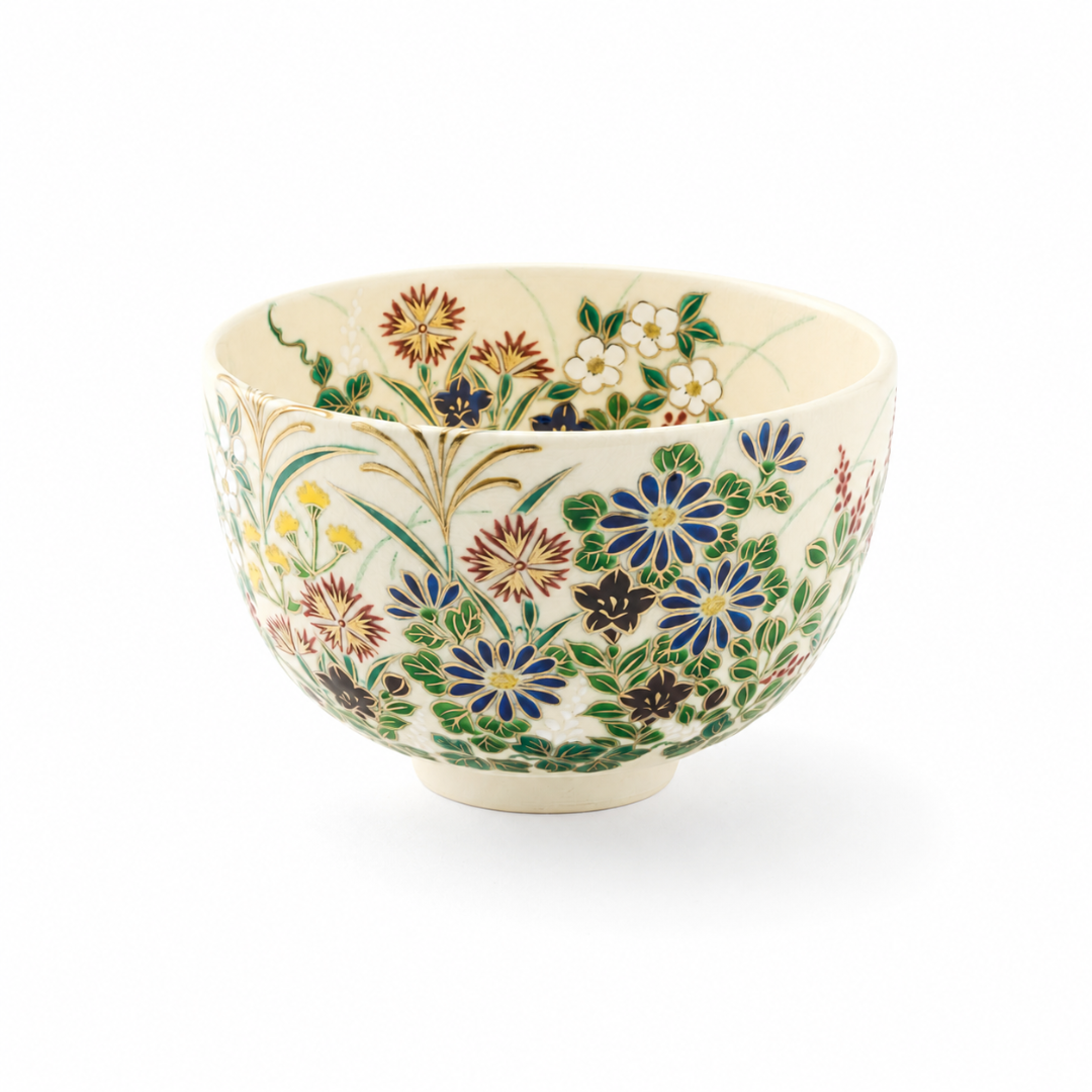 清水焼 京焼 抹茶碗 秋草花 | ギフトショップ Nihon Miyabi 通販サイト 清水焼 京焼 抹茶碗 秋草花 | ギフトショップ Nihon Miyabi 通販サイト
