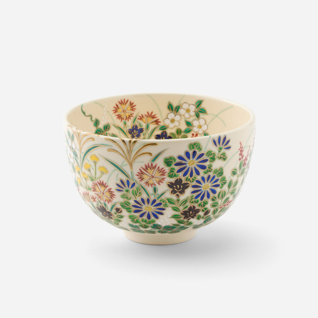清水焼 京焼 抹茶碗 秋草花 | ギフトショップ Nihon Miyabi 通販サイト