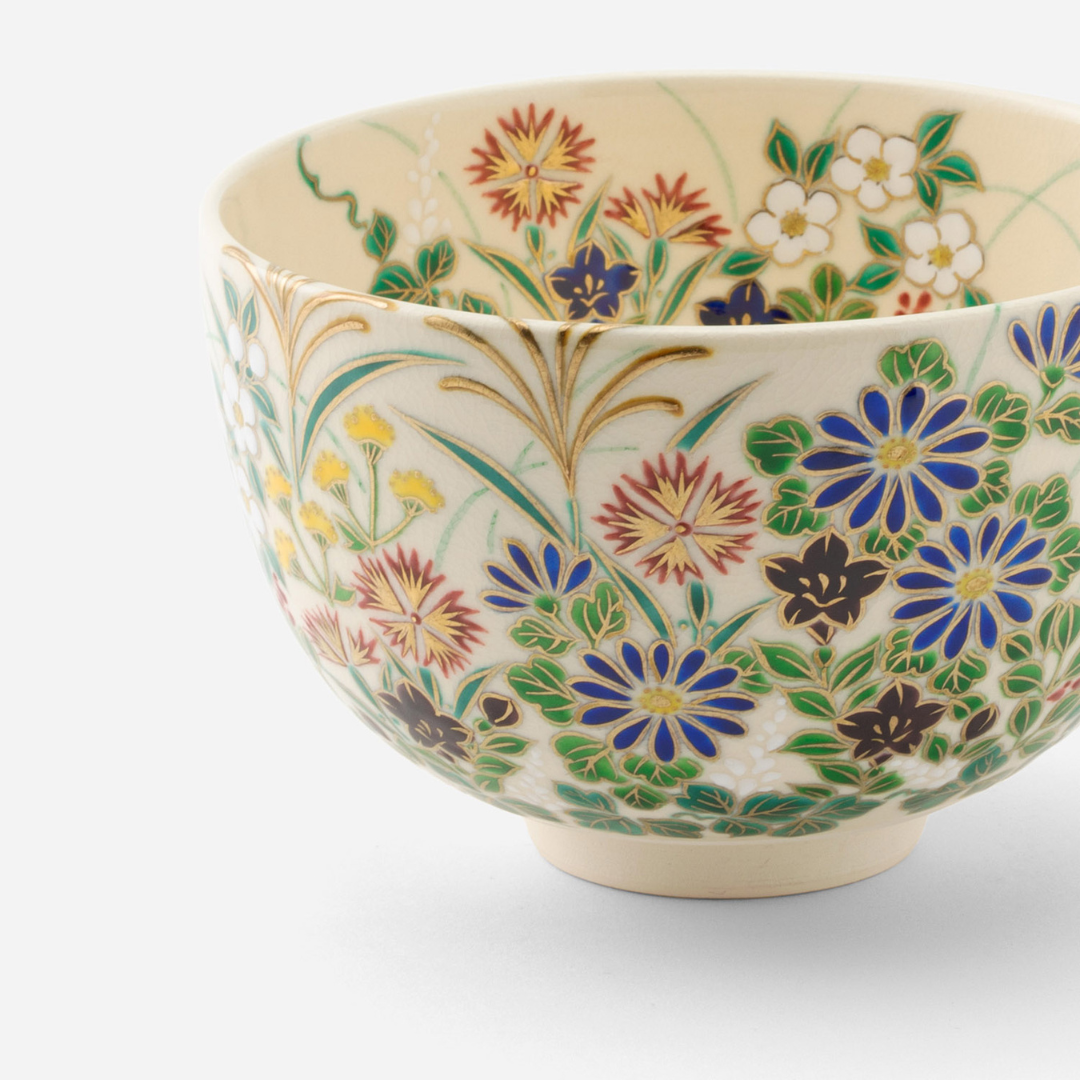 清水焼 京焼 抹茶碗 秋草花 | ギフトショップ Nihon Miyabi 通販サイト