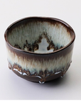 美濃焼 抹茶碗3点セット 黒土錦糸流紋線