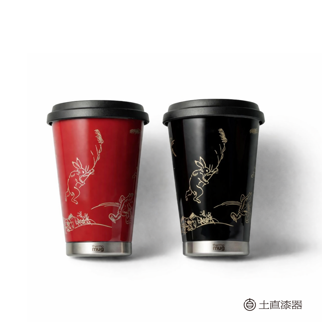 越前漆器 thermo mug URUSHI MOBILE TUMBLER 鳥獣戯画 | ギフト