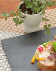 雄勝石 食器 平皿 長方形300×150 シリコン脚付き
