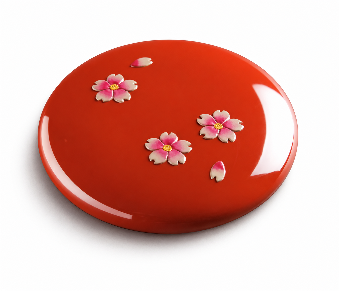 琉球漆器 堆錦 桜 手鏡 | ギフトショップ Nihon Miyabi 通販サイト
