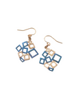 m pierced earrings square