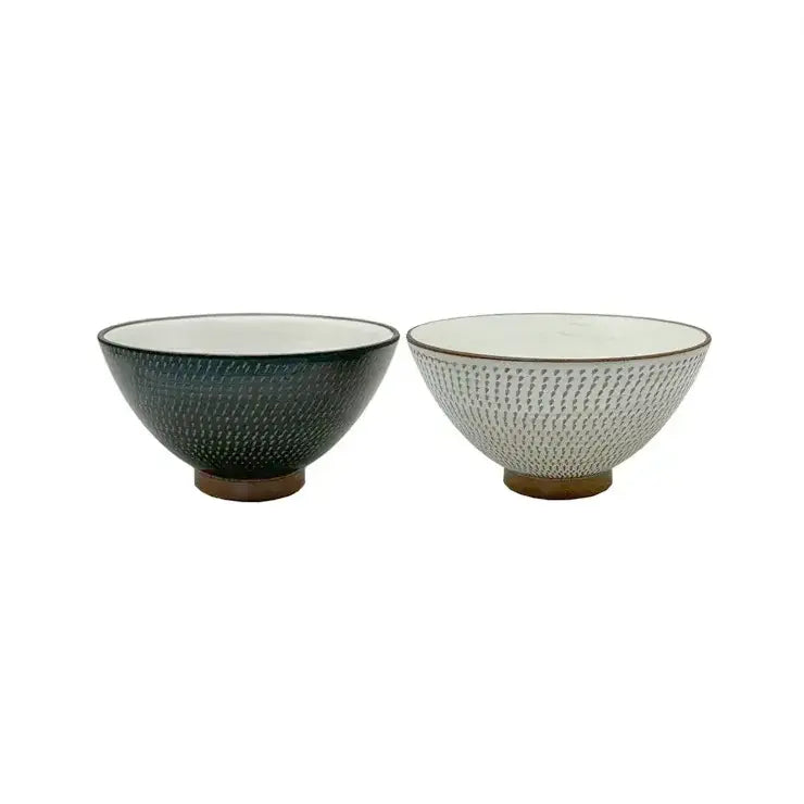 波佐見焼 渋とびかんな 夫婦茶碗 セット | ギフトショップ Nihon