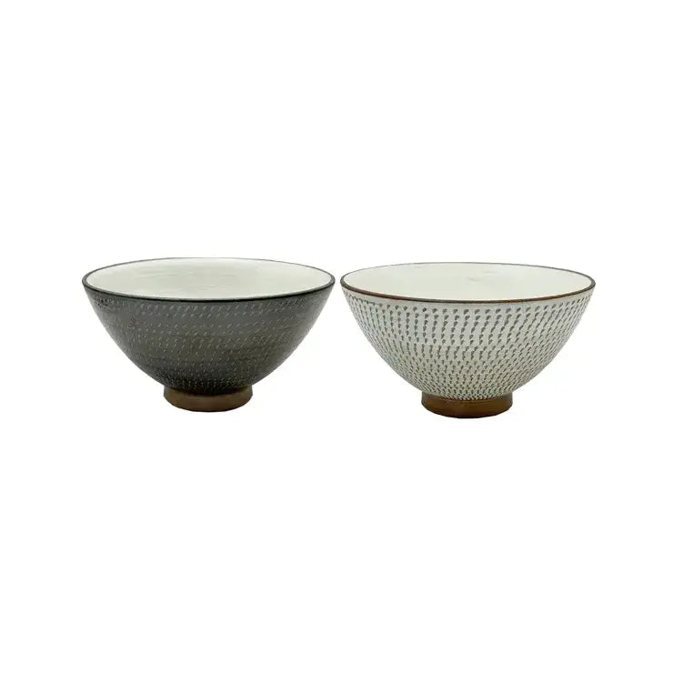 波佐見焼 渋とびかんな 夫婦茶碗 セット | ギフトショップ Nihon