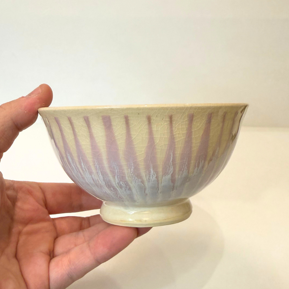 美濃焼 流彩十草 夫婦飯碗