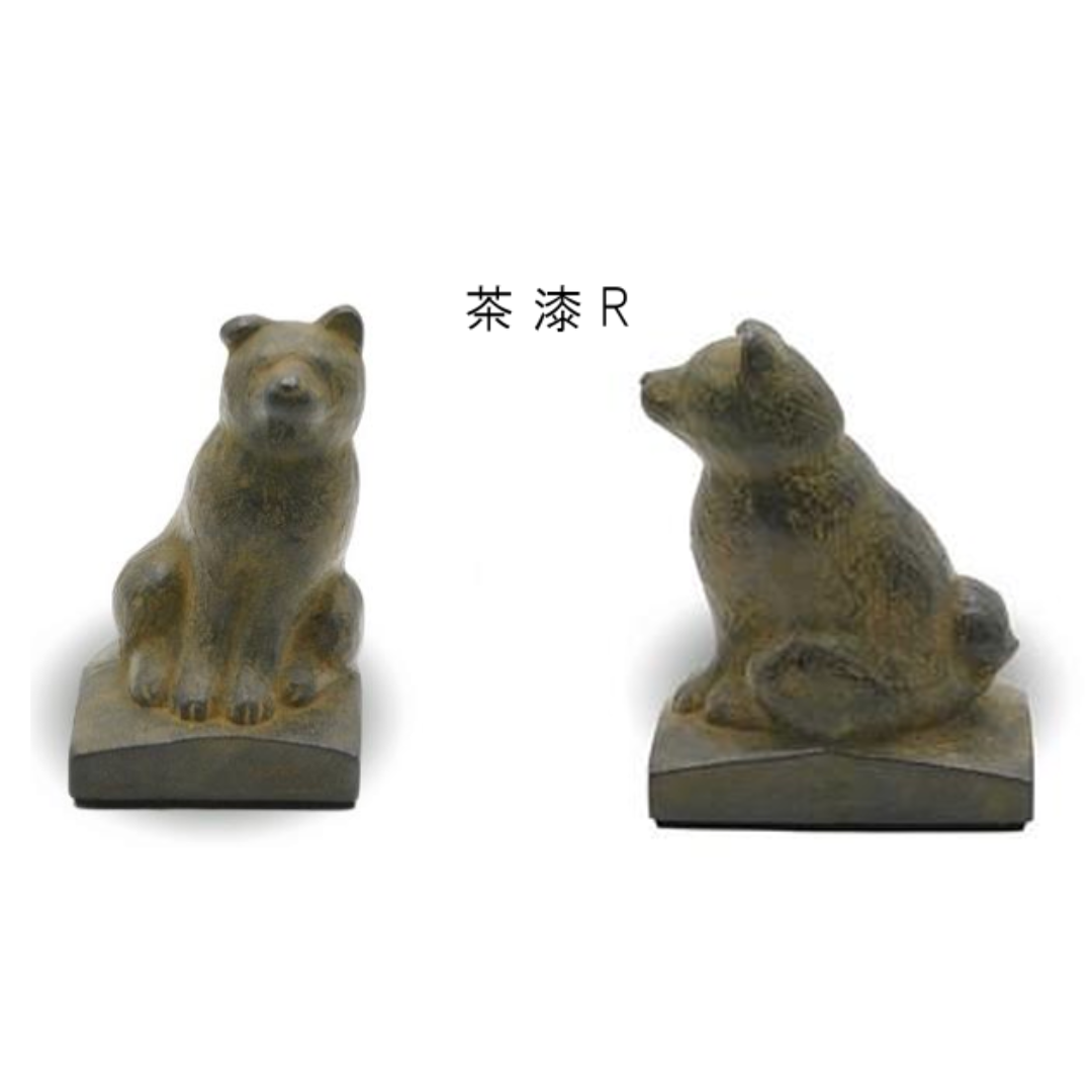高岡銅器　OMOSHI Bookend Section　「寄り添い犬」