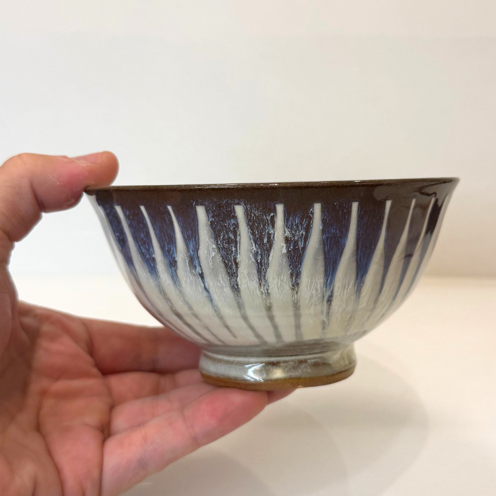 美濃焼 流彩十草 夫婦飯碗