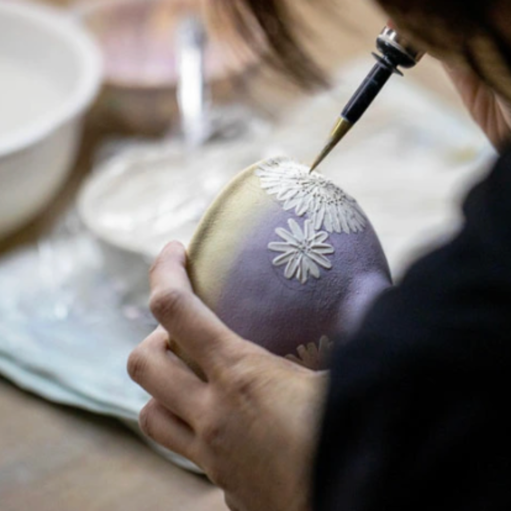 10ヶ月待ち】瀬戸焼 工房ゆずりは 抹茶碗 色彩花 ｜ ギフトショップ