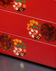（受注生産品）秀衡塗  重箱 花丸 5.5寸