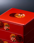 （受注生産品）秀衡塗 重箱 花丸 6.5寸