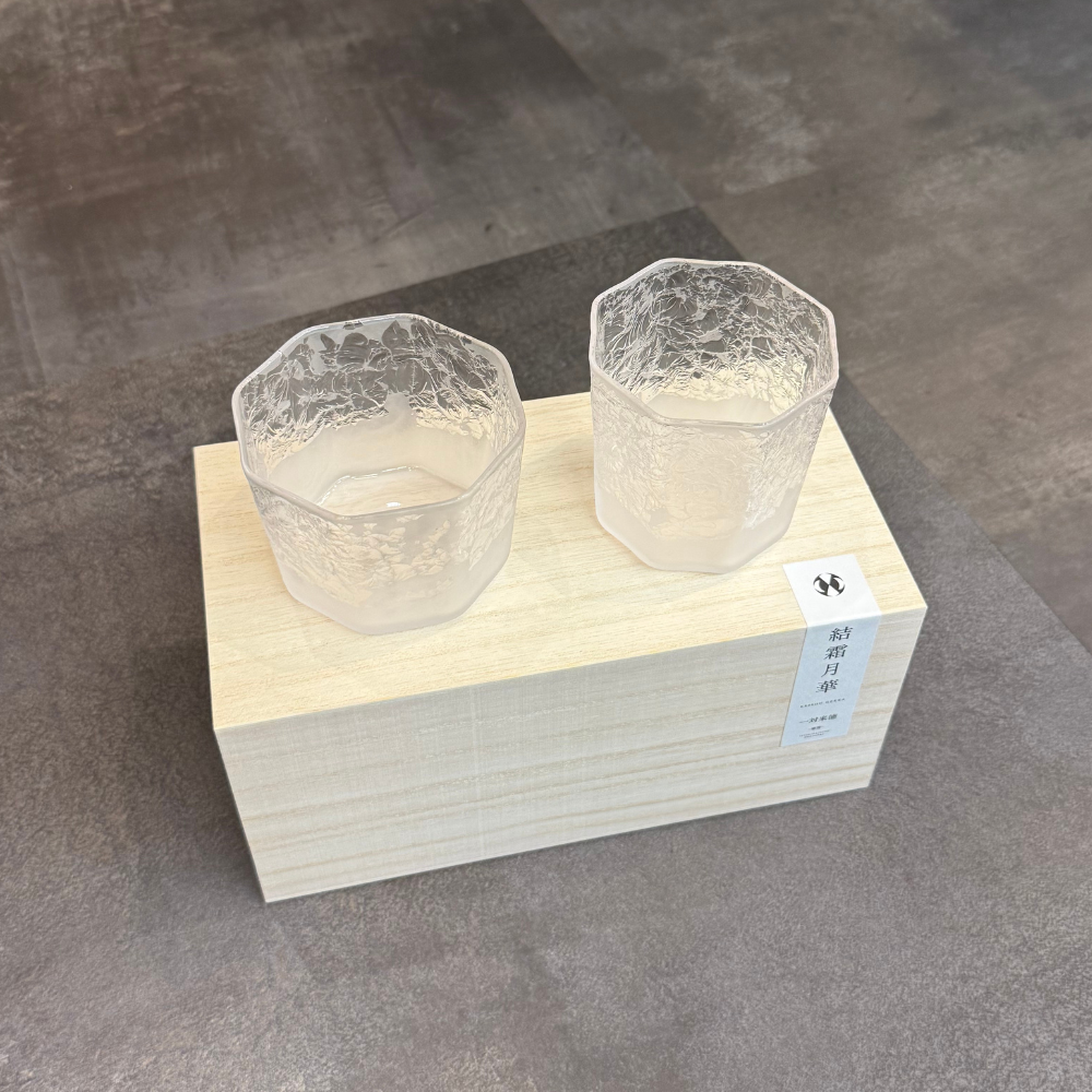 結霜月華  ビアグラス 一対来徳 華雪 ペアセット