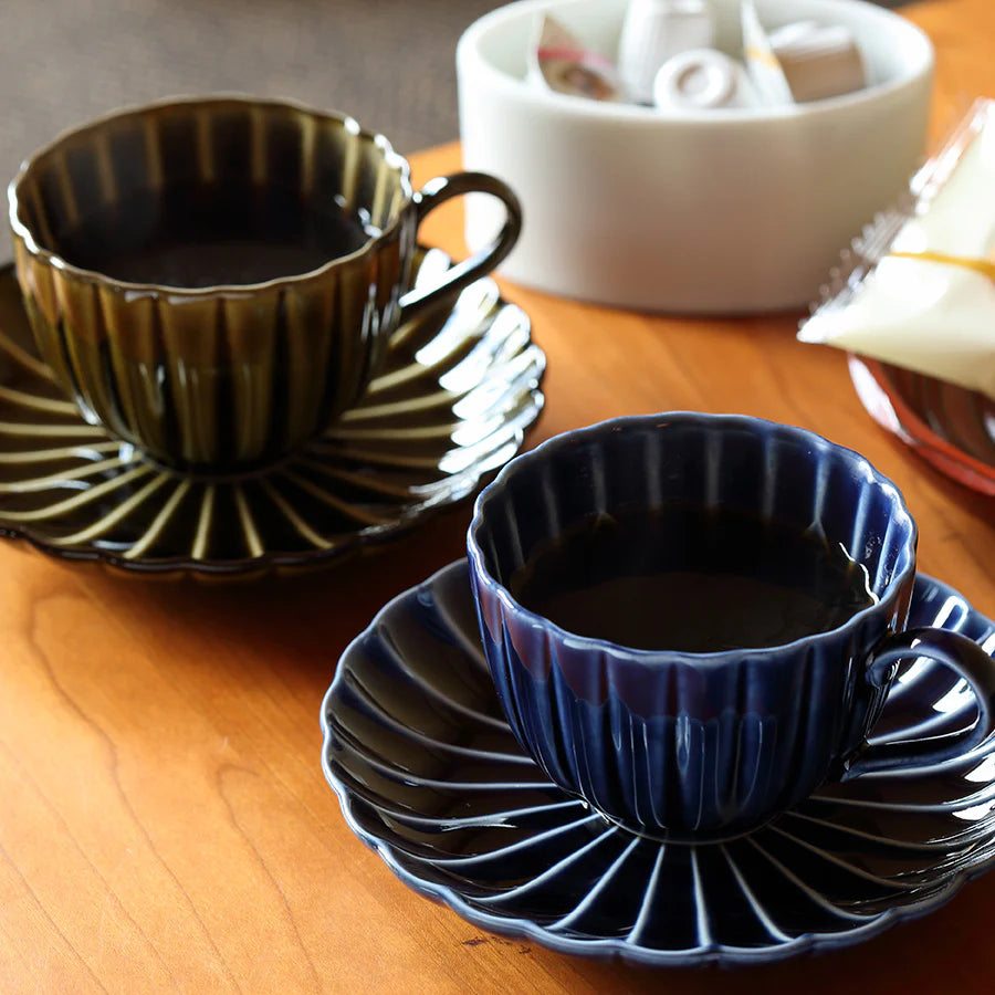 美濃焼 ぎやまん陶 コーヒーカップ＆ソーサー ギフトセット