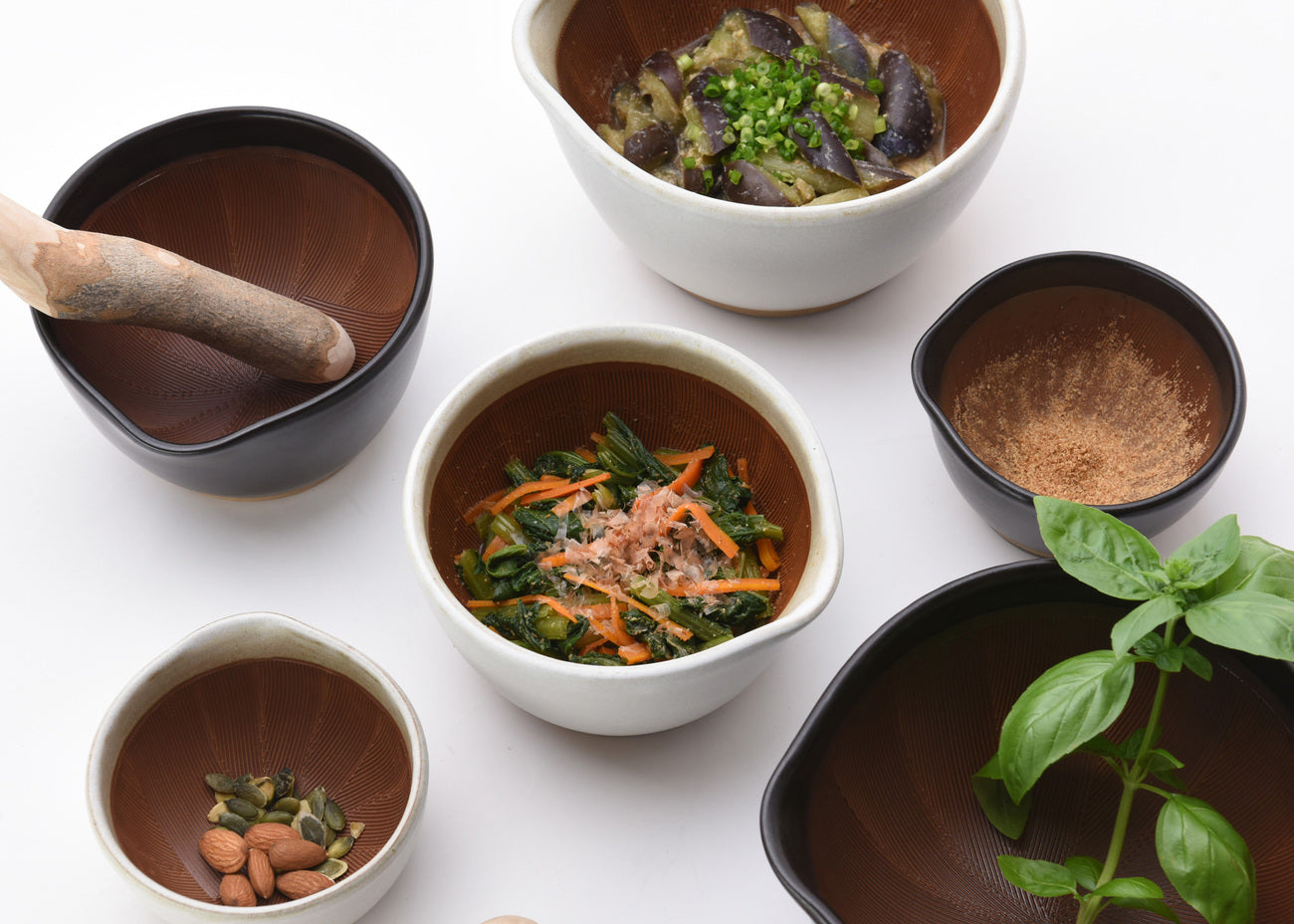 石見焼 すり鉢×すりこぎ棒2点セット 元重製陶所