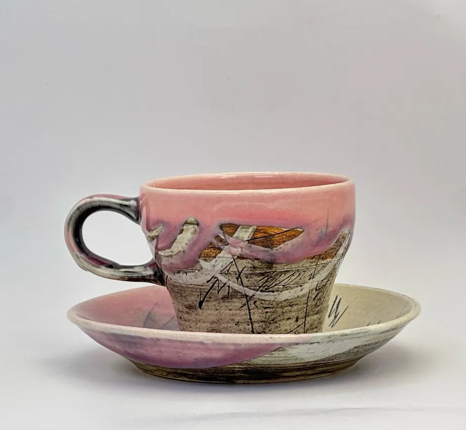 美濃焼 線刻 コーヒーカップ&ソーサーセット | ギフトショップ Nihon 美濃焼 線刻 コーヒーカップ&ソーサーセット | ギフトショップ Nihon