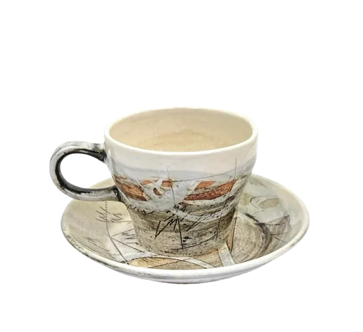 美濃焼 線刻 コーヒーカップ&ソーサーセット | ギフトショップ Nihon 美濃焼 線刻 コーヒーカップ&ソーサーセット | ギフトショップ Nihon
