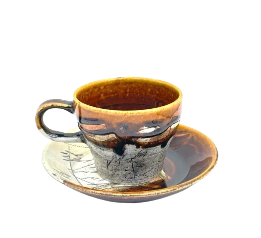 美濃焼 線刻 コーヒーカップ&ソーサーセット | ギフトショップ Nihon 美濃焼 線刻 コーヒーカップ&ソーサーセット | ギフトショップ Nihon