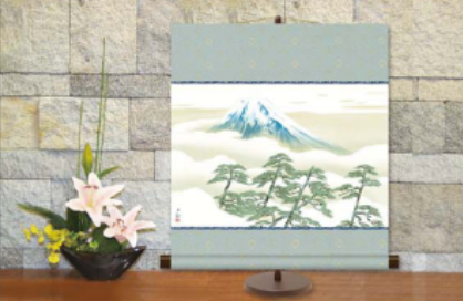 現代掛け軸 葛飾北斎 富嶽三十六景 神奈川沖浪裏