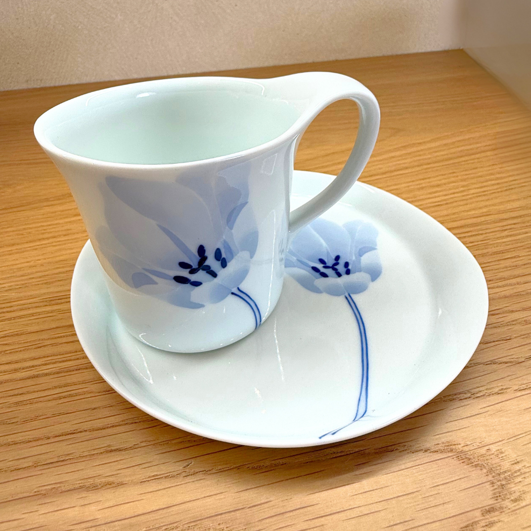 瀬戸焼 ブルーメシリーズ チューリップ カップ&amp;ソーサー