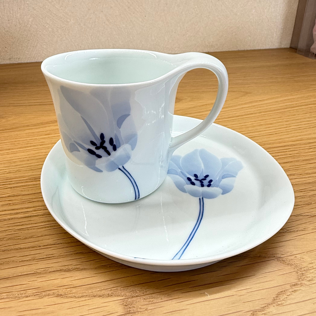 瀬戸焼 ブルーメシリーズ チューリップ カップ&amp;ソーサー