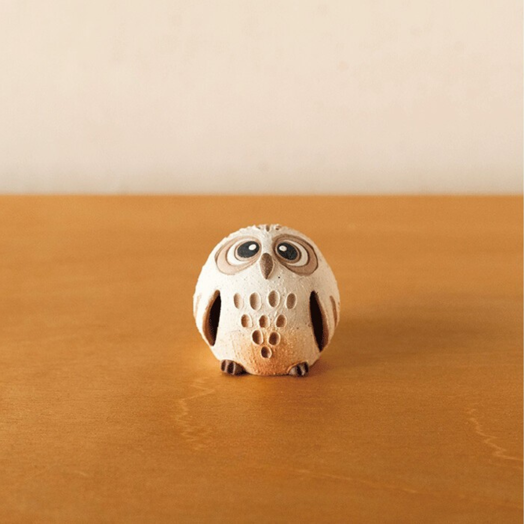 信楽焼 福来まんまる親子ふくろう