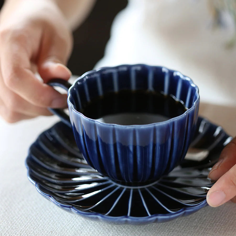 美濃焼 ぎやまん陶 コーヒーカップ＆ソーサー ギフトセット
