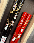 若狭塗り夫婦箸 梅と兎 小紋桐箱 (限定2セット)