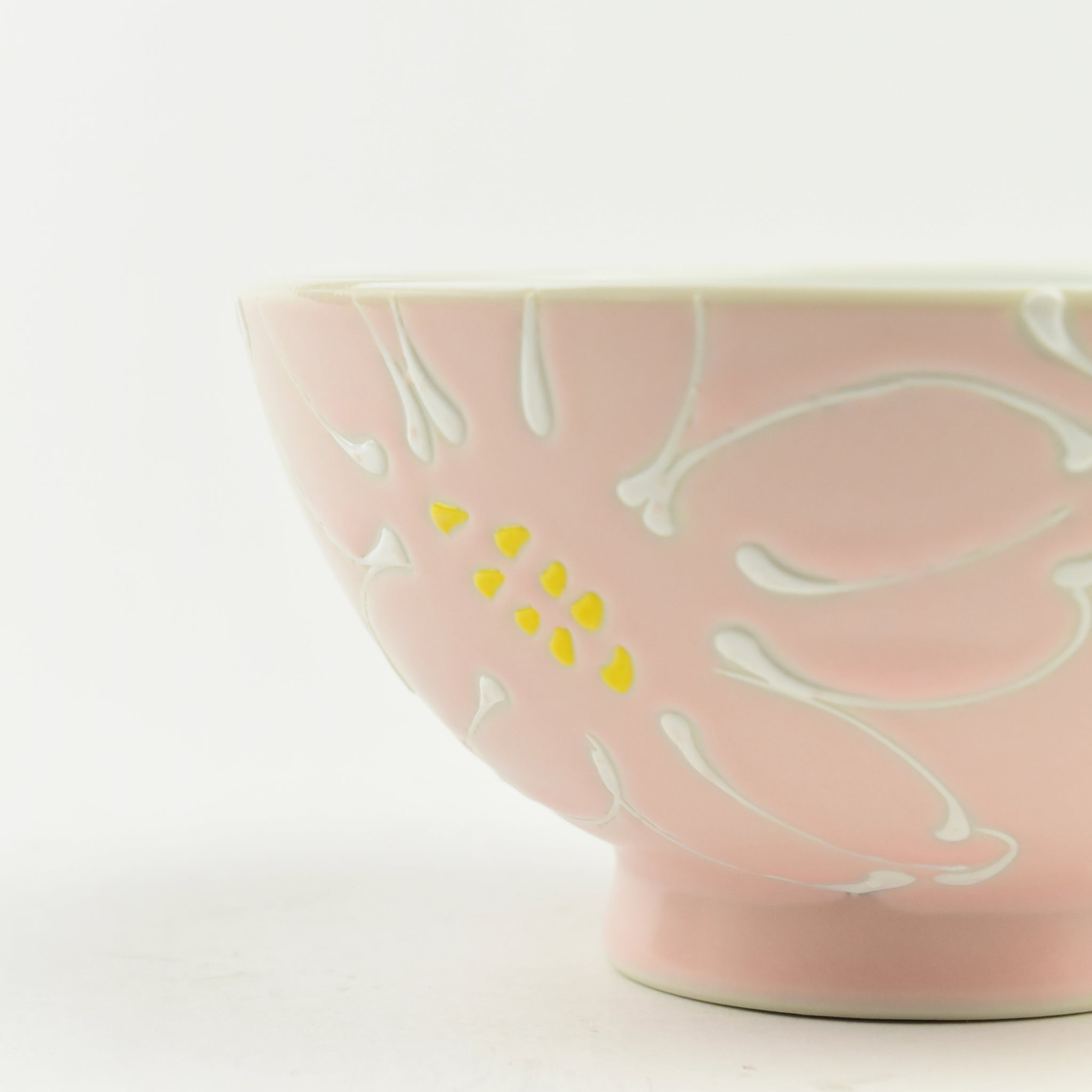 波佐見焼 一珍花霞 夫婦茶碗 ピンク/ライラック