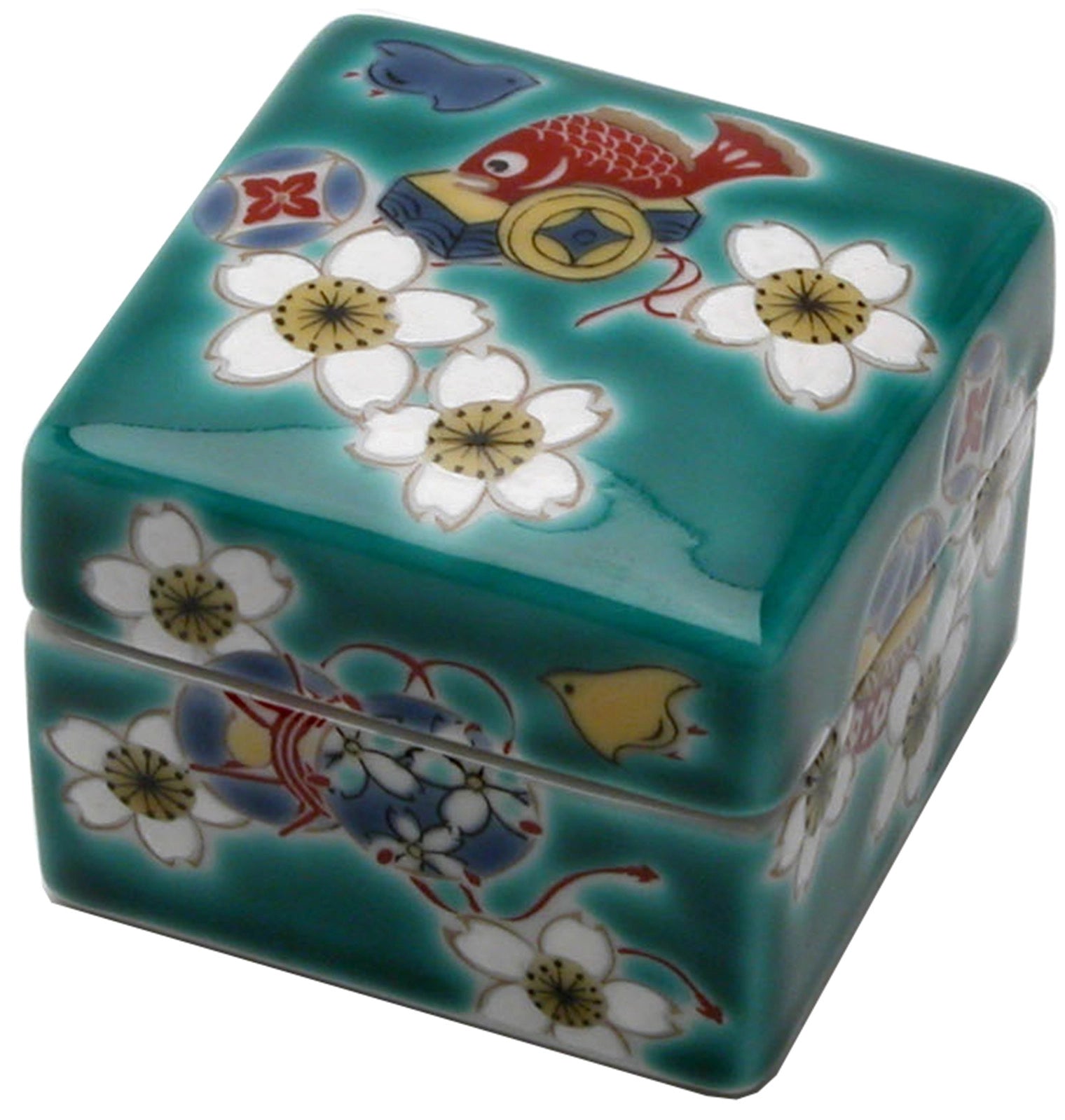 九谷焼 彩 色絵陶箱 桜 6個セット | ギフトショップ Nihon Miyabi 通販