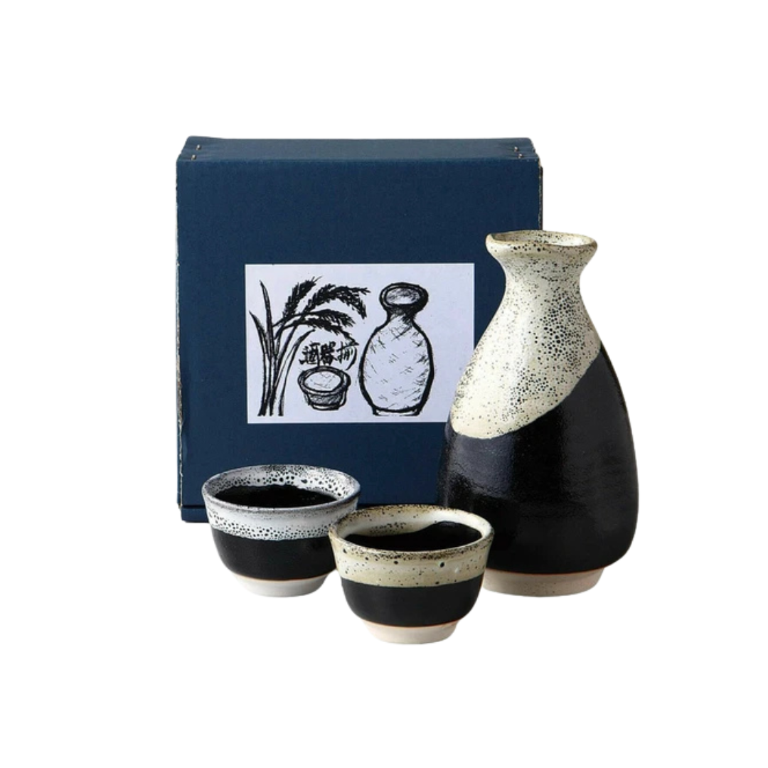 美濃焼 薩摩黒天目 酒器セット | ギフトショップ Nihon Miyabi 通販サイト