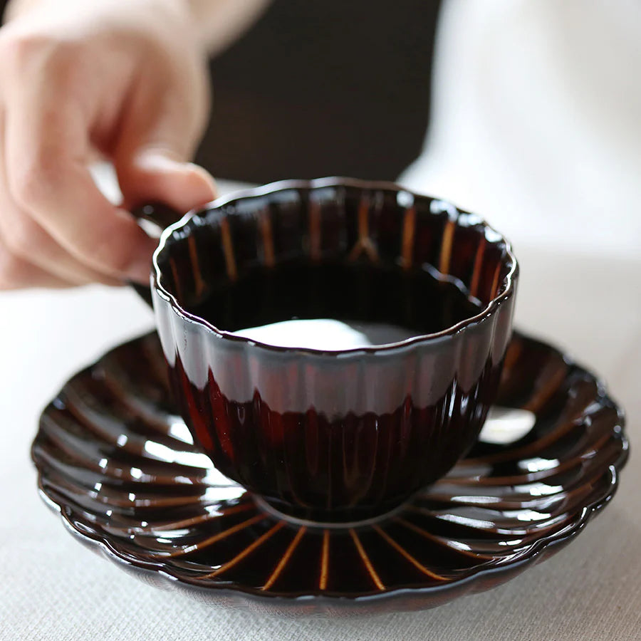 美濃焼 ぎやまん陶 コーヒーカップ＆ソーサー ギフトセット
