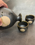 波佐見焼  月映え酒器セット 黒焼締