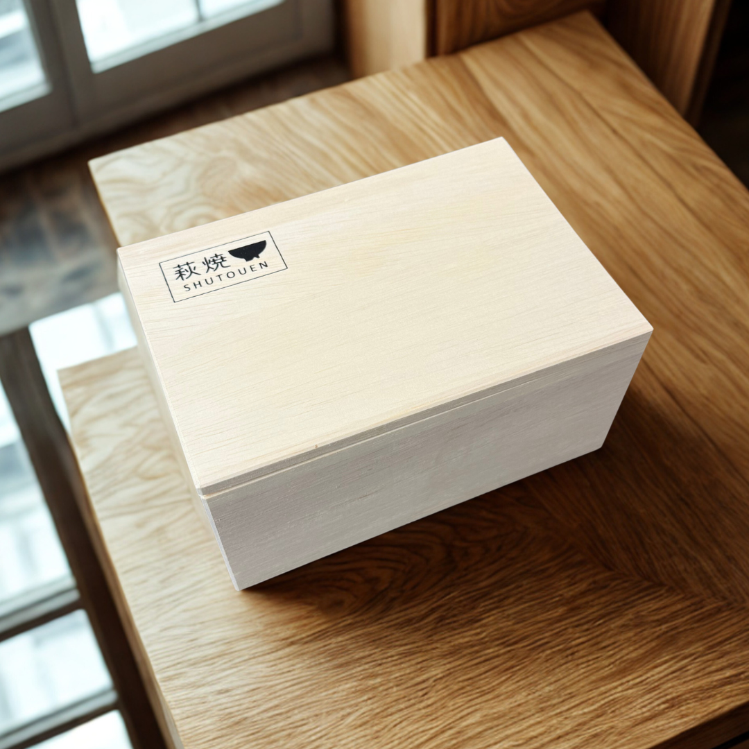 萩焼 お祝いペアカップ（ミント&amp;ピンク）