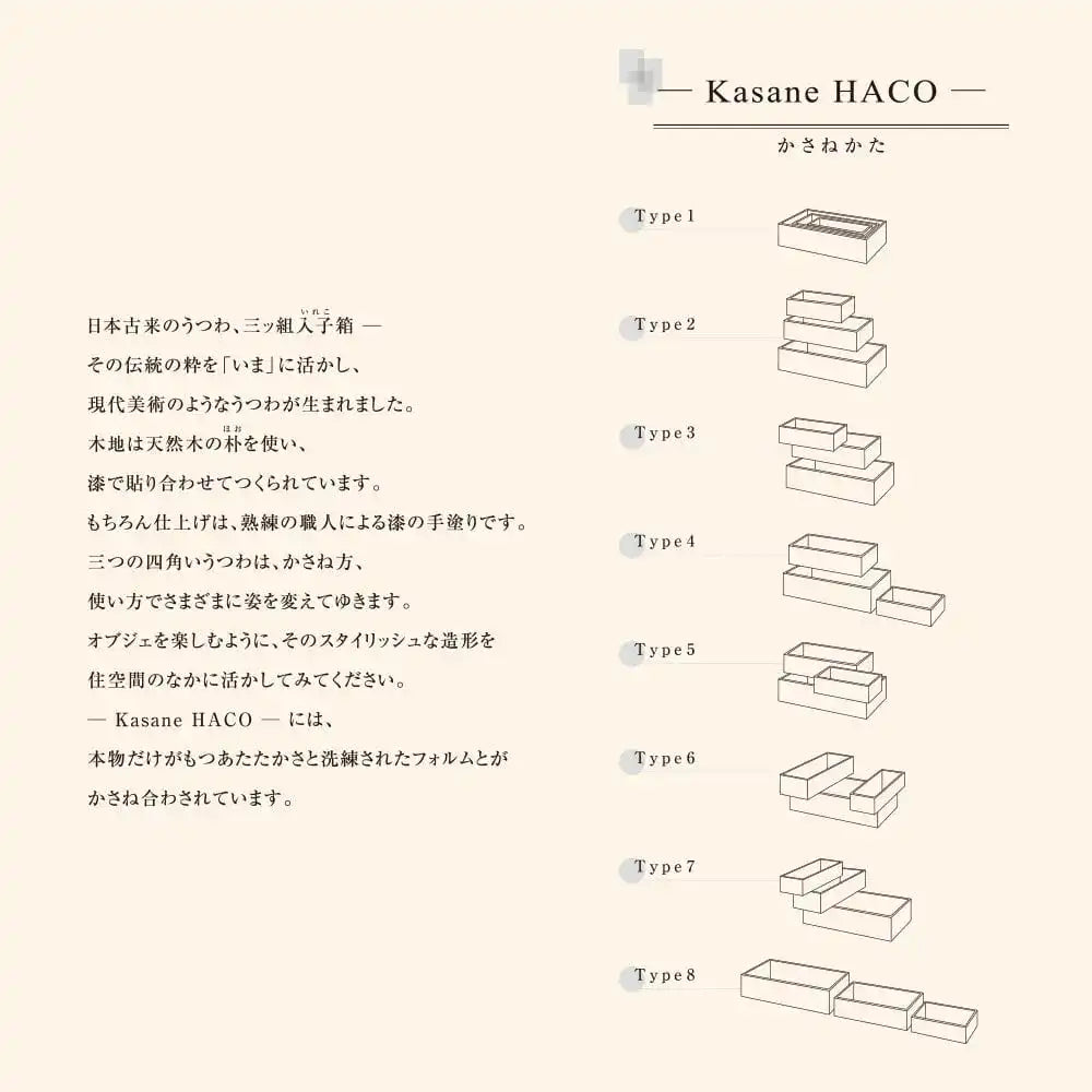 越前漆器 Kasane HACO 入れ子 | ギフトショップ Nihon Miyabi 通販サイト