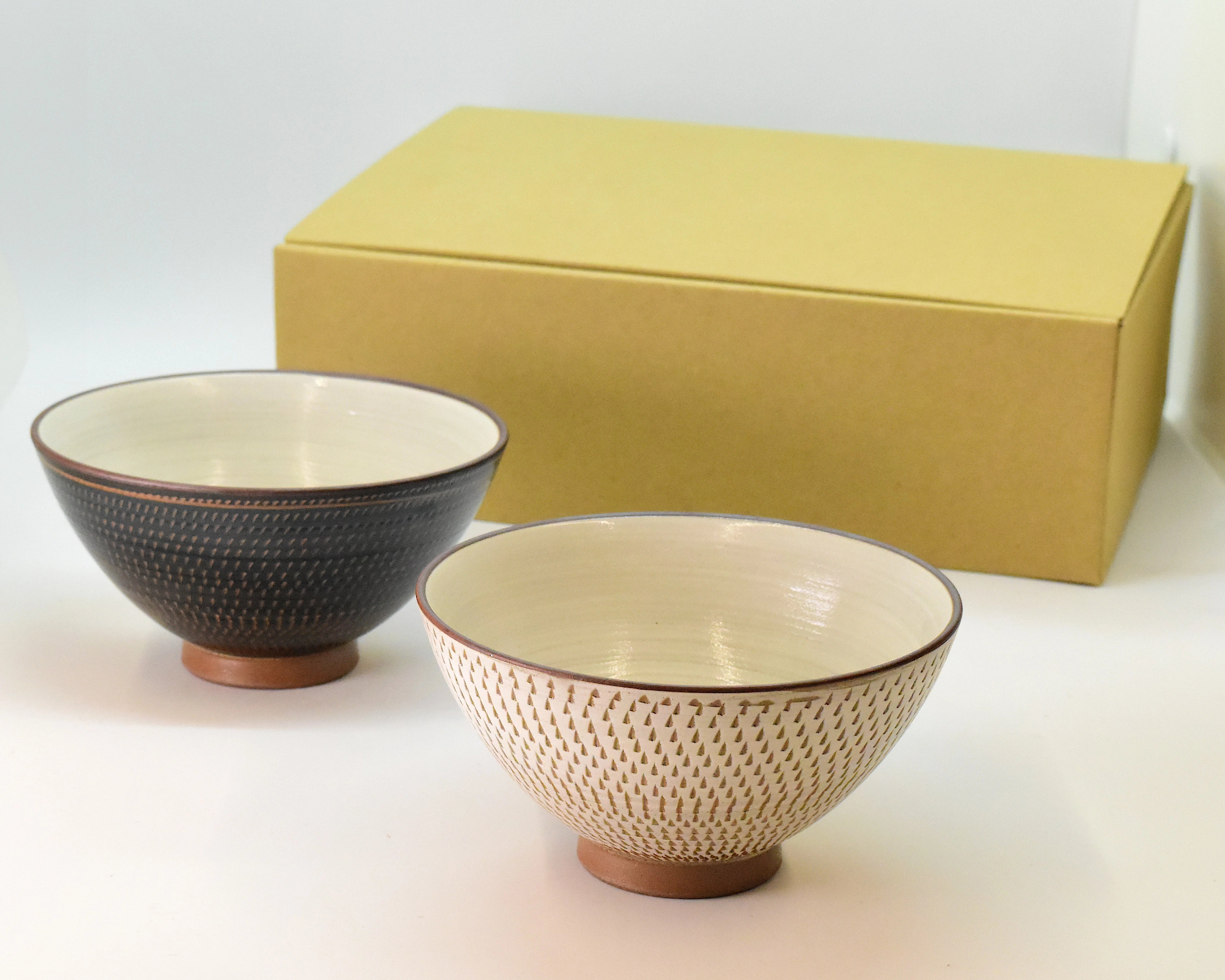 波佐見焼 渋とびかんな 夫婦茶碗