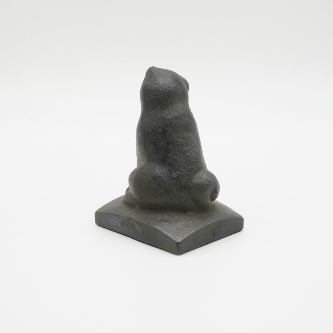 高岡銅器　OMOSHI Bookend Section　「寄り添い犬」