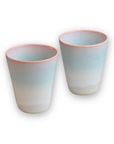 萩焼 お祝いペアカップ（ミント&ピンク）