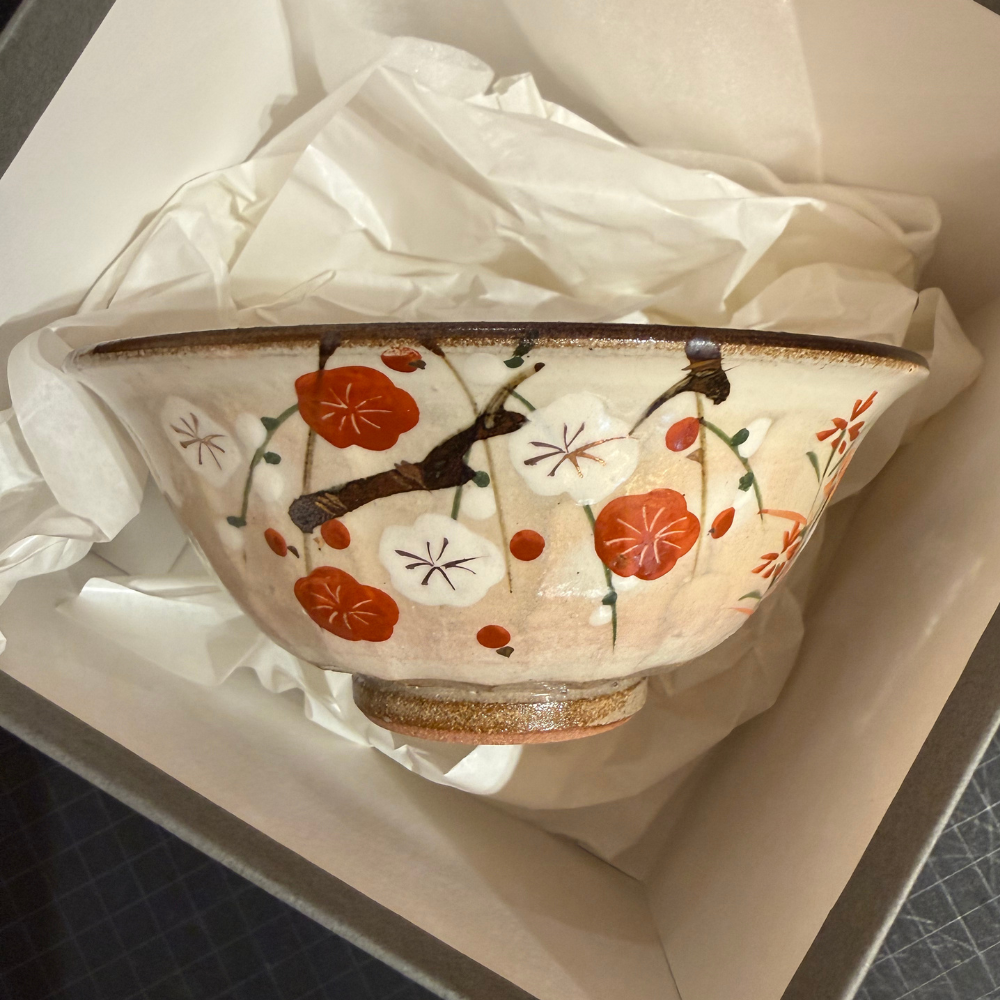 京焼 清水焼 四季草花 夫婦茶碗 セット
