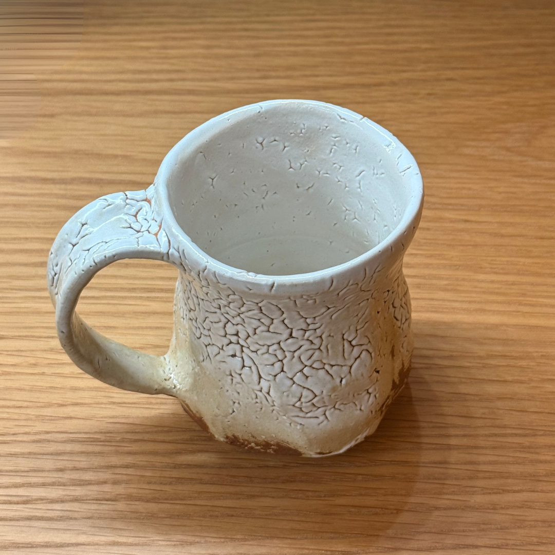 萩焼 マグカップ雪